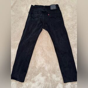 Mens 505 Levi's Black Straight Jeans Classic Style